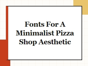 Clean Sans for Minimalist Pizza Shop Elegance